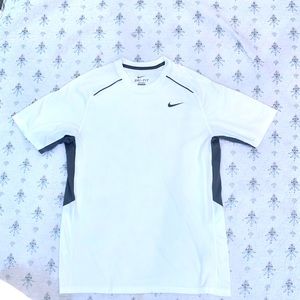 NIKE men’s dri-fit white shirt size large